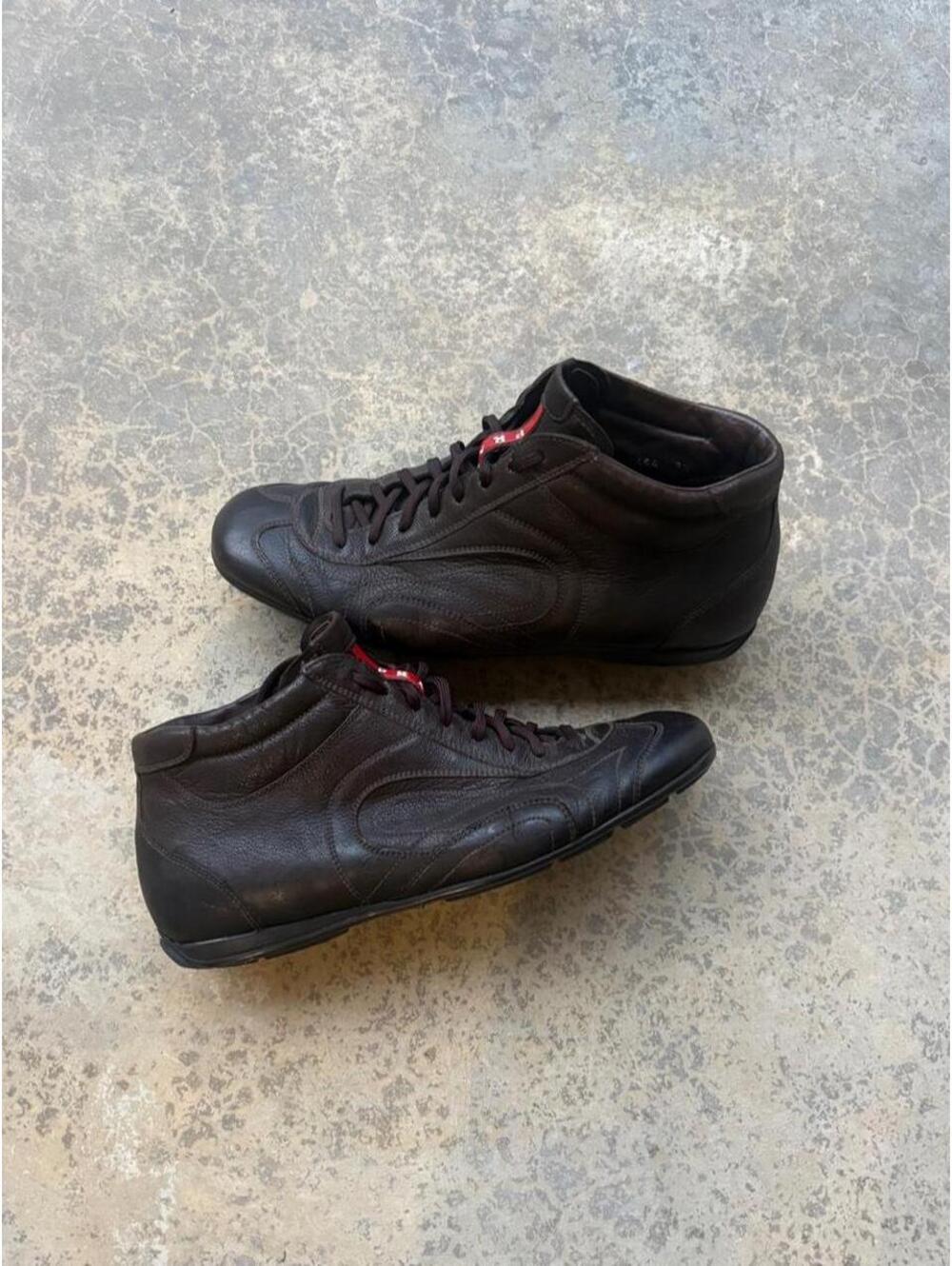 Prada Men's Brown and Black Trainer